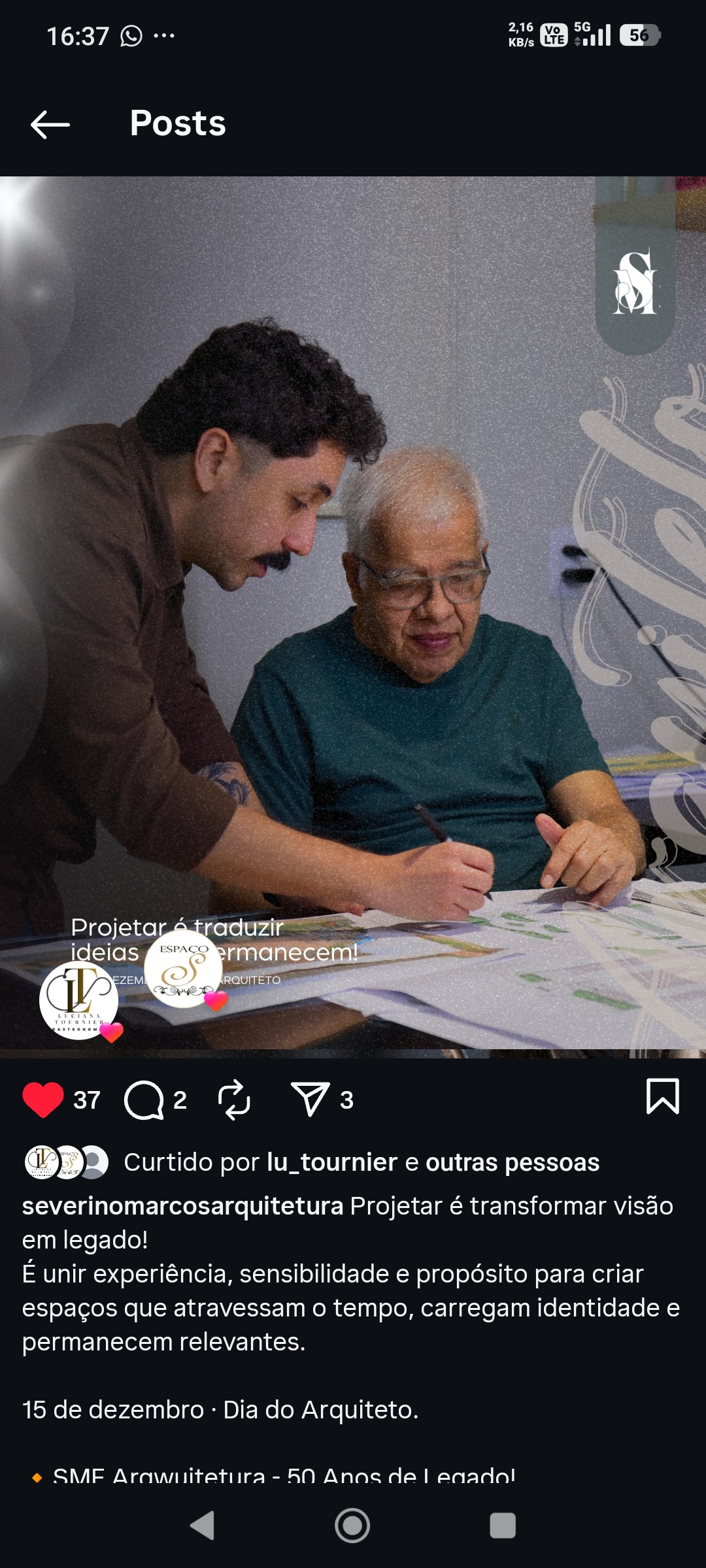 Arq. Severino Marcos coordenando sua equipe de arquitetura